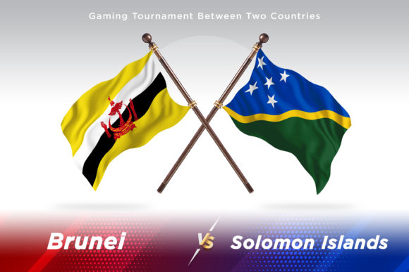 Brunei vs Solomon Islands Flag Illustration