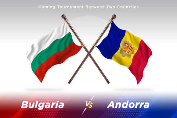 Bulgaria Versus Andorra Two Flags
