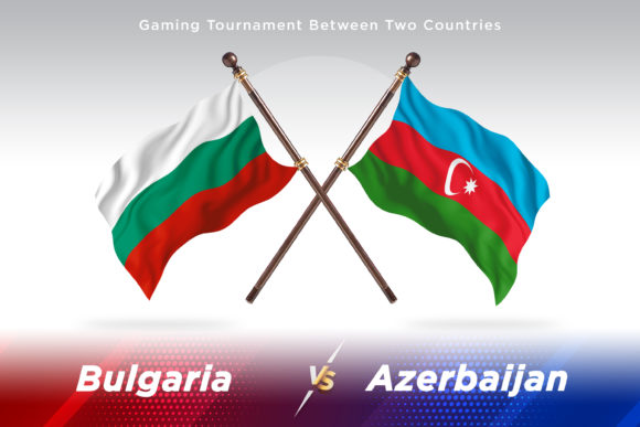 Bulgaria Versus Azerbaijan Two Flags