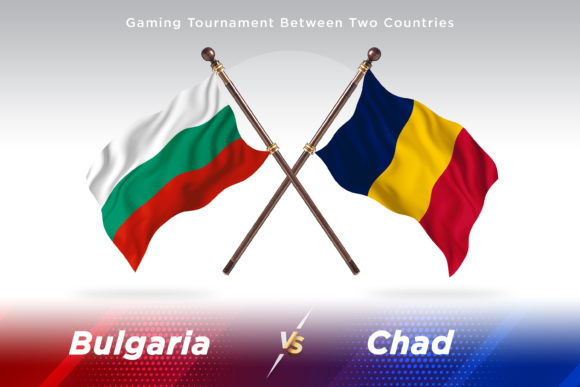 Bulgaria Versus Chad Two Flags
