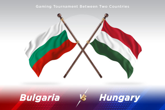 Bulgaria Versus Hungary Two Flags