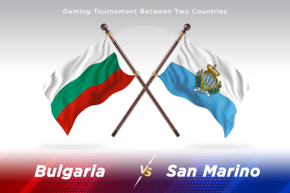 Bulgaria Versus San Marino Two Flags
