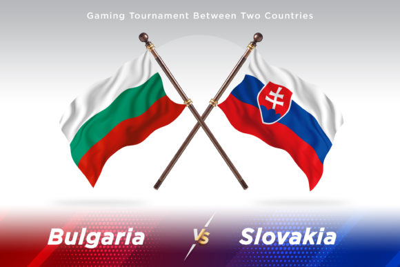 Bulgaria Versus Slovakia Two Flags
