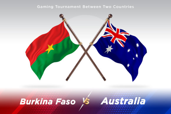 Burkina Faso Versus Australia Two Flag