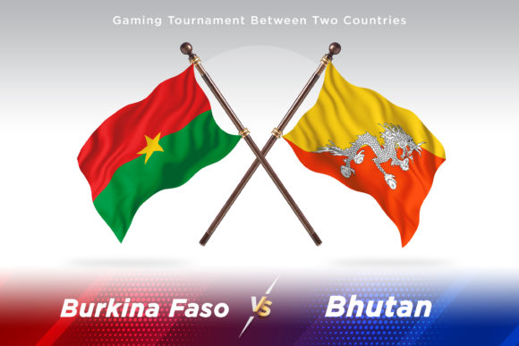 Burkina Faso Versus Bhutan Two Flag