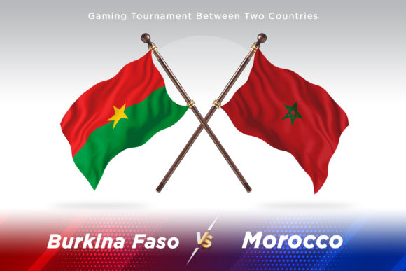 Burkina Faso Versus Morocco Two Flags
