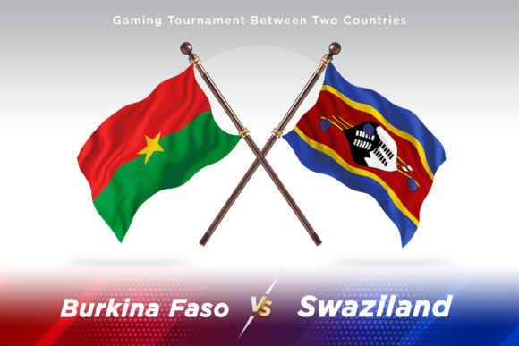 Burkina Faso Versus Swaziland Two Flags