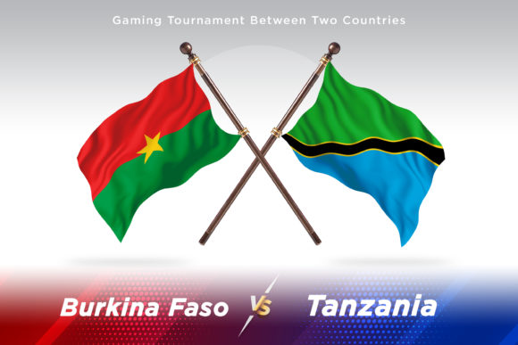 Burkina Faso Versus Tanzania Two Flags