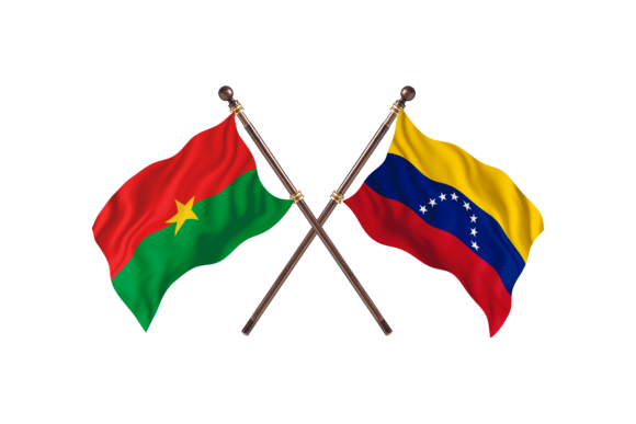 Burkina Faso Versus Venezuela Two Flags