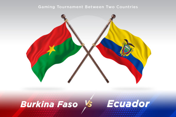 Burkina Faso vs Ecuador Flag Concept