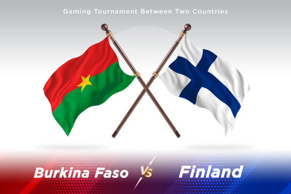 Burkina Faso vs Finland Flag Illustration