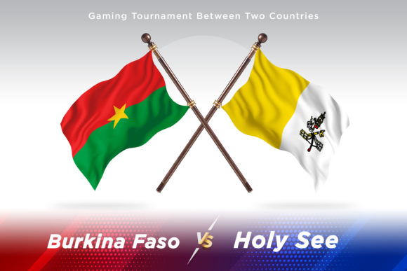 Burkina Faso vs Holy See Flag Illustration